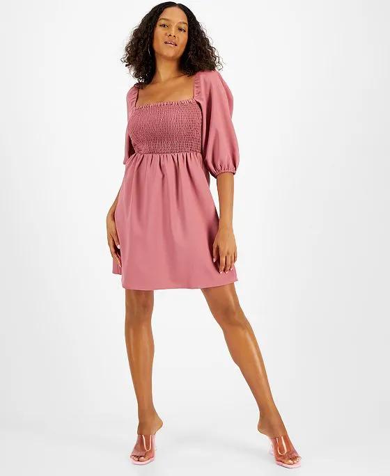 Women's Smocked Off-The-Shoulder Dress, Created for Macy's