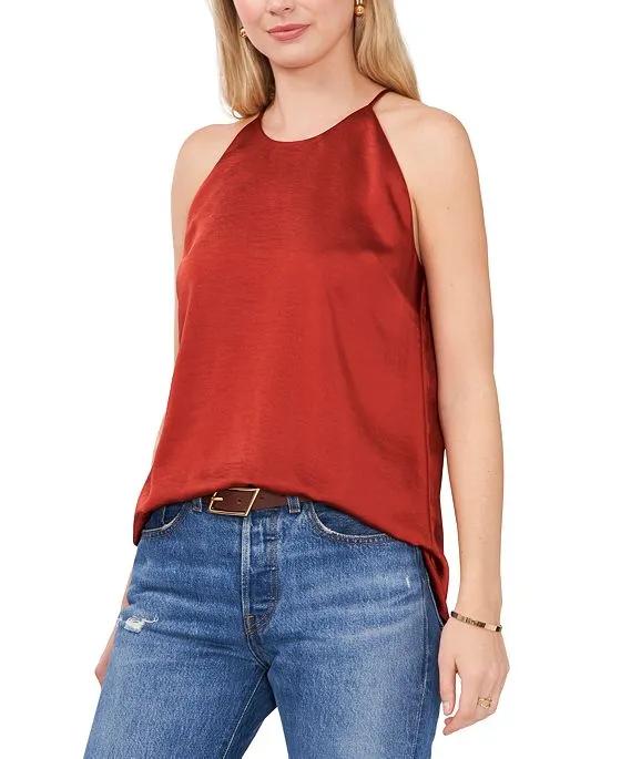 Women's Solid-Color Sleeveless Blouse
