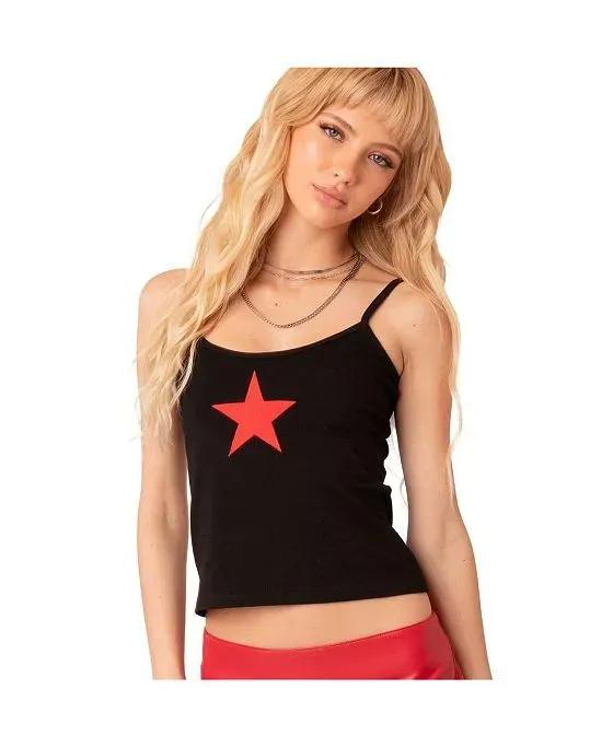 Women's Star Embroidery Tank Top