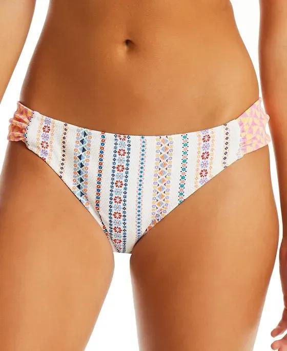 Women's Stripe It Up Side-Shirred Hipster Bottoms