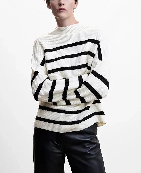 Women's Striped Rib Sweater