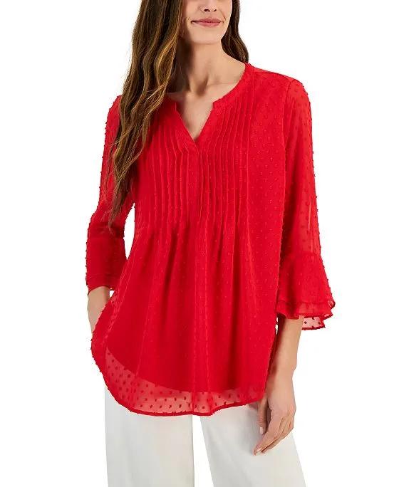 Women's Textured Pintuck Top, Created for Macy's