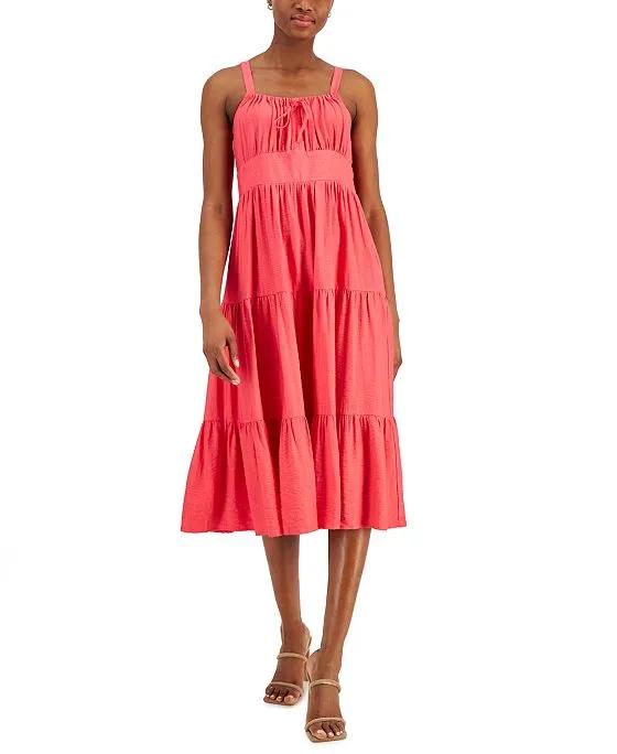Women's Tiered Jersey-Knit Midi Dress, Created for Macy's