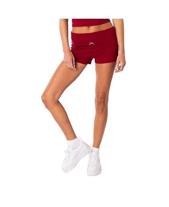 Women's Too Confident Fold Over Shorts