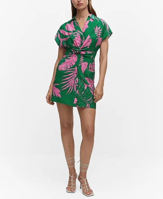 Women's Tropical Shirt Dress