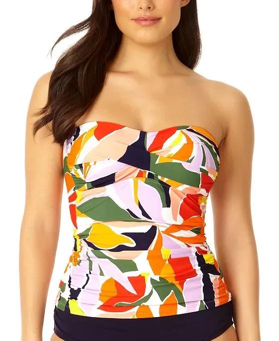 Women's Twist-Front Ruched Tankini Top