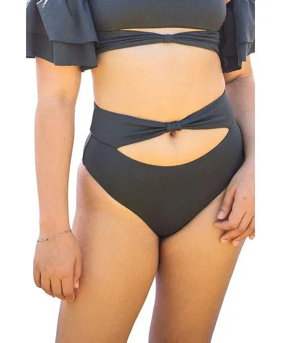 Women's Ty cutout bikini bottom