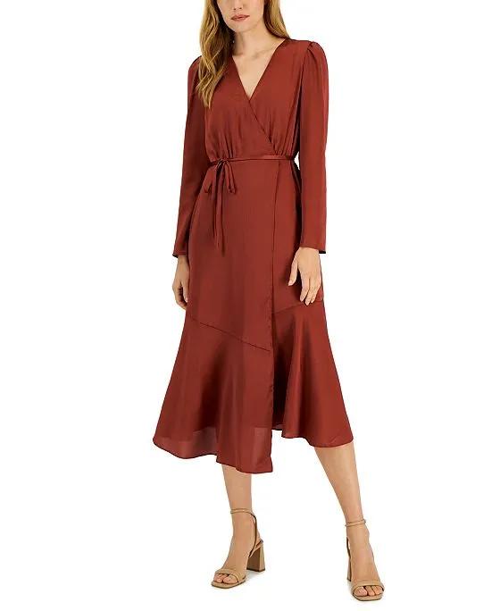 Women's V-Neck Faux Wrap Dress, Created for Macy's