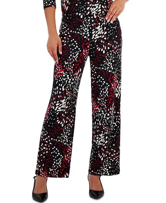 Women's Variation Spots Printed Pull-On Pants, Created for Macy's