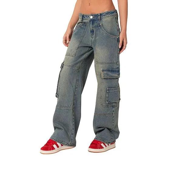 Women's Westie Low Rise Washed Cargo Jeans