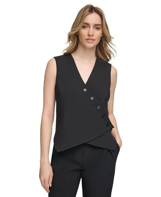 Women's X-Fit Asymmetrical-Button Vest