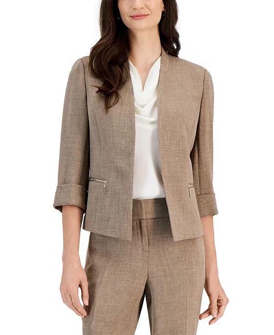 Women's Zip-Pocket 3/4-Sleeve Jacket