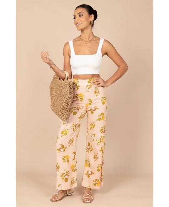 Womens Cecily High Waisted Wide Leg Pants