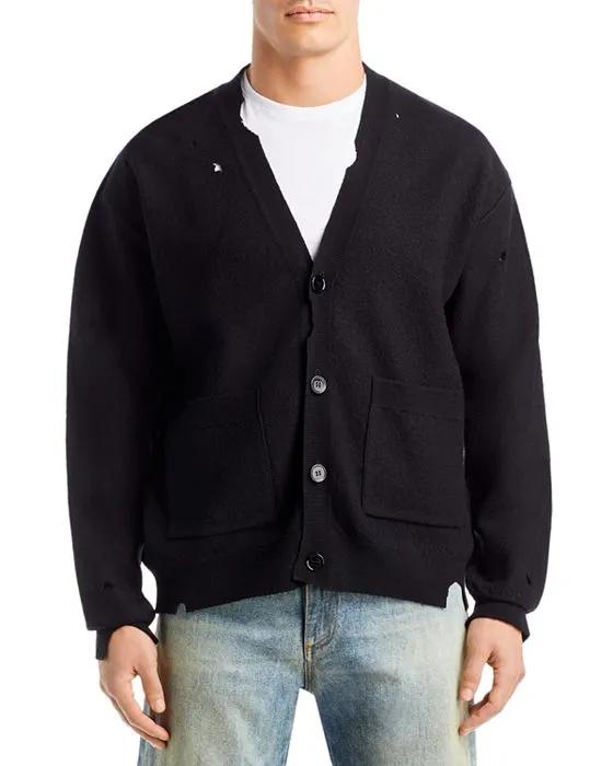 Wool V Neck Cardigan 