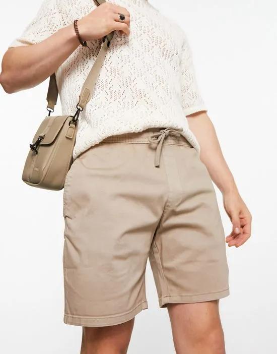 woven shorts in beige