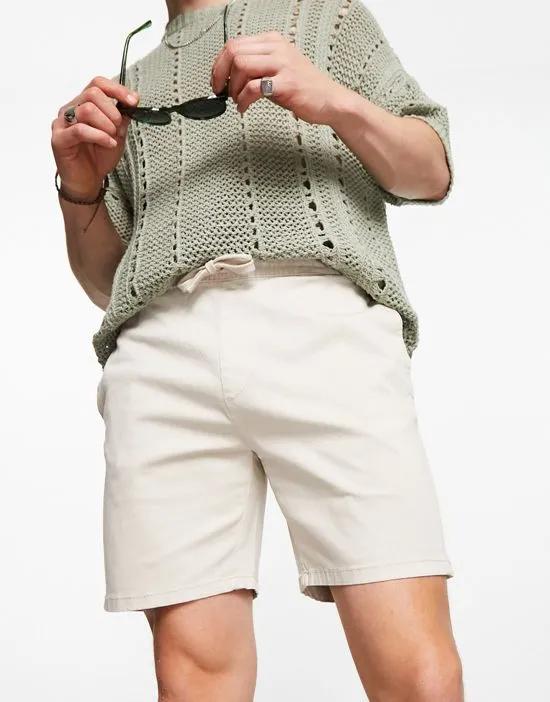 woven shorts in sand