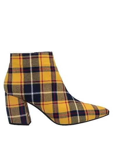 Yellow Cotton twill Ankle boot