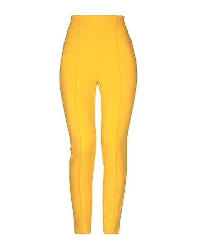 Yellow Crêpe Casual pants