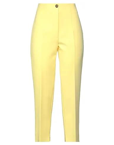 Yellow Crêpe Casual pants