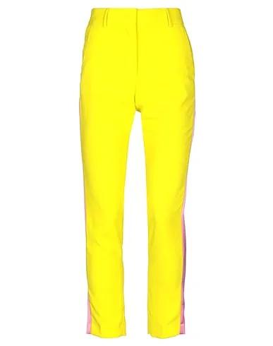 Yellow Crêpe Casual pants