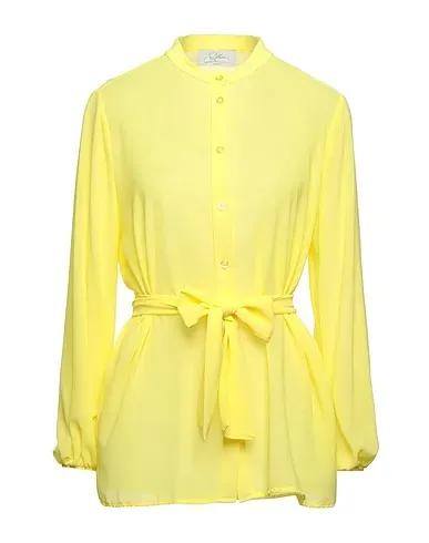 Yellow Crêpe Shirts & blouses with bow