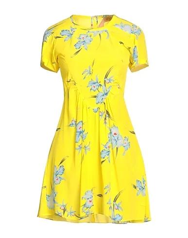 Yellow Crêpe Short dress