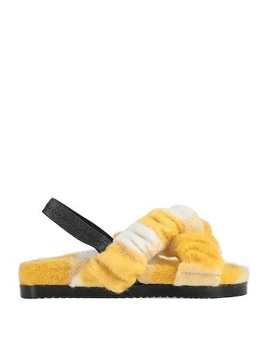 Yellow Flannel Sandals