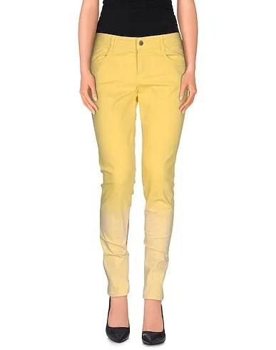 Yellow Gabardine Casual pants