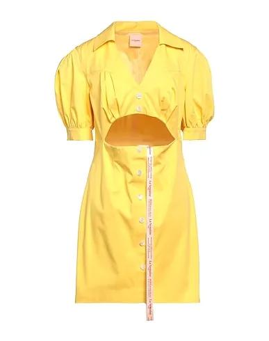 Yellow Gabardine Midi dress