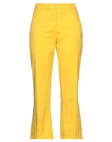 Yellow Jacquard Casual pants