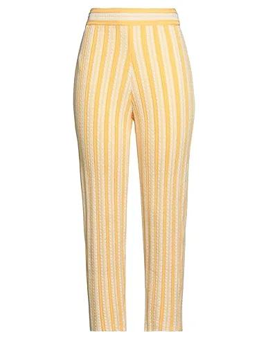 Yellow Knitted Casual pants
