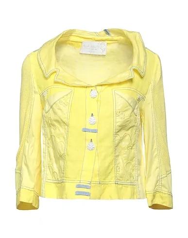 Yellow Knitted Full-length jacket