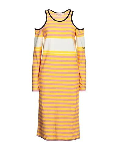 Yellow Knitted Midi dress