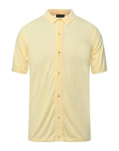 Yellow Knitted Solid color shirt