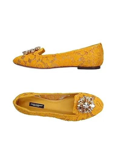 Yellow Lace Loafers
