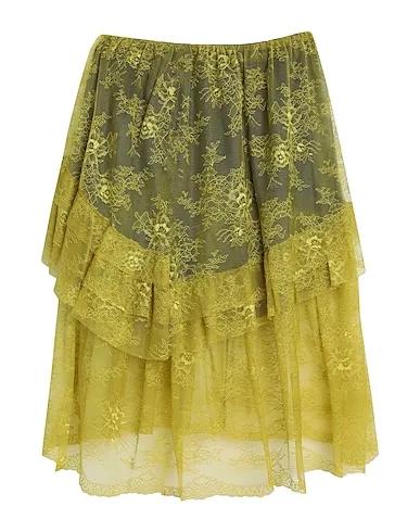 Yellow Lace Midi skirt