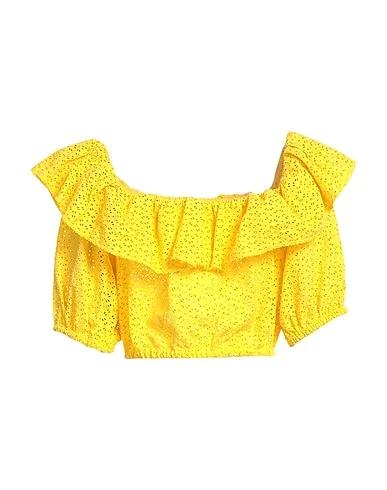 Yellow Lace Off-the-shoulder top