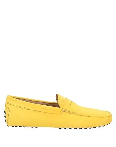 Yellow Leather Loafers