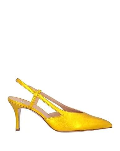 Yellow Leather Pump