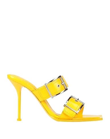 Yellow Leather Sandals
