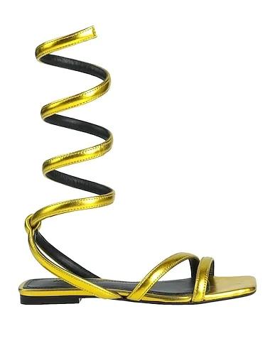 Yellow Leather Sandals