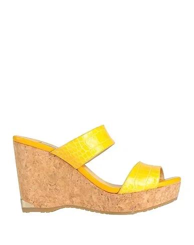 Yellow Leather Sandals