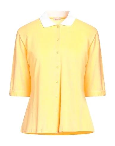 Yellow Piqué Patterned shirts & blouses
