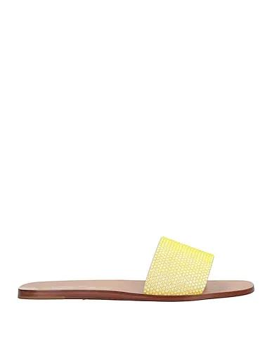 Yellow Plain weave Sandals