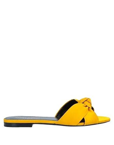 Yellow Plain weave Sandals