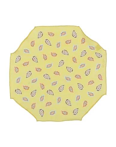 Yellow Plain weave Scarves and foulards