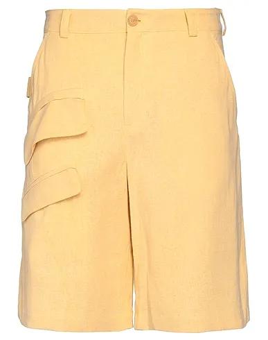 Yellow Plain weave Shorts & Bermuda