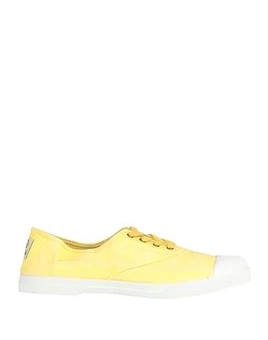 Yellow Plain weave Sneakers