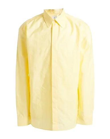Yellow Plain weave Solid color shirt