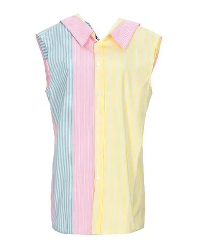 Yellow Plain weave Striped shirt